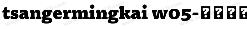 tsangermingkai w05字体转换